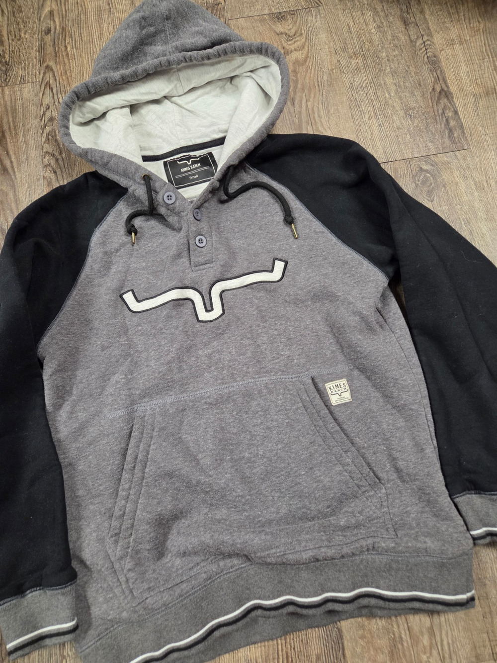 Kimes Ranch Amigo Women's Black Gray Hoodie Sweatshirt Size Small Western Wear